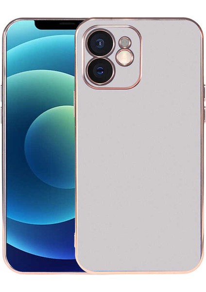 Apple iPhone 12 Kılıf Viyana Kapak-Gümüş