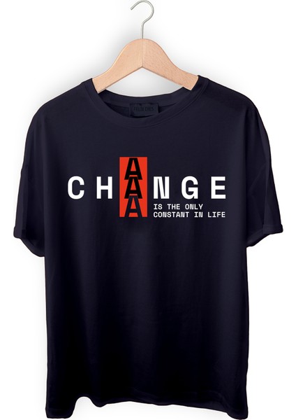 Siyah Oversize Kalıp Baskılı Unisex T-Shirt