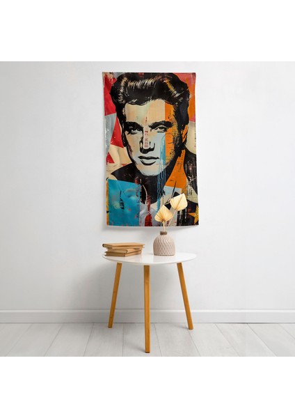 Andy Warhol Elvis Presley Duvar Örtüsü - Pamuk Arka, Polyester Ön - Canlı Renkler, Hafif modelleri