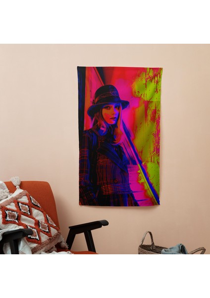 Andy Warhol Modern Sanat Duvar Örtüsü - Canlı Süblimasyon Baskı, Ranforce Kumaş, Hafif Pamuk