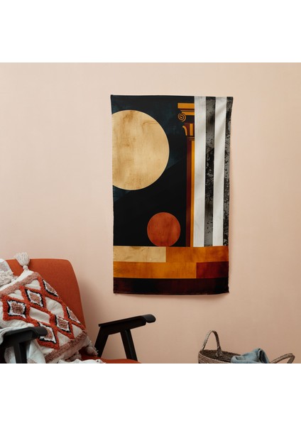 Klasik Pop Art Duvar Örtüsü - Pamuk Sırt, Polyester Ön, Ranforce Kumaş - Canlı Renkler