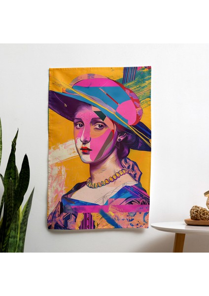 Rönesans Klasisizm ve Pop Art Füzyon Duvar Örtüsü | Canlı Pamuk ve Polyester Kumaş |