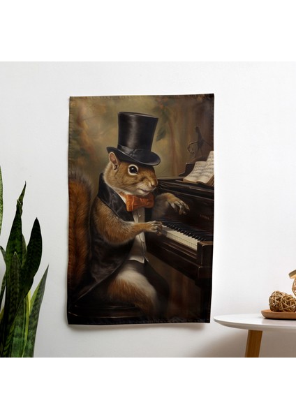 Modern Sanat Hayvan Duvar Örtüsü - Pamuk Sırt, Polyester Ön - Canlı Süblimasyon Baskı