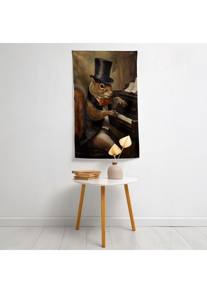 Modern Sanat Hayvan Duvar Örtüsü - Pamuk Sırt, Polyester Ön - Canlı Süblimasyon Baskı