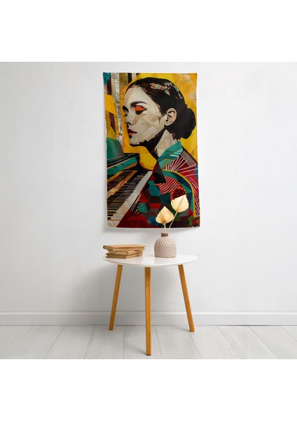 Klasik Piyanist Duvar Örtüsü - Pamuk Sırt, Polyester Ön - Canlı Renkler, Yatak Odası, modelleri