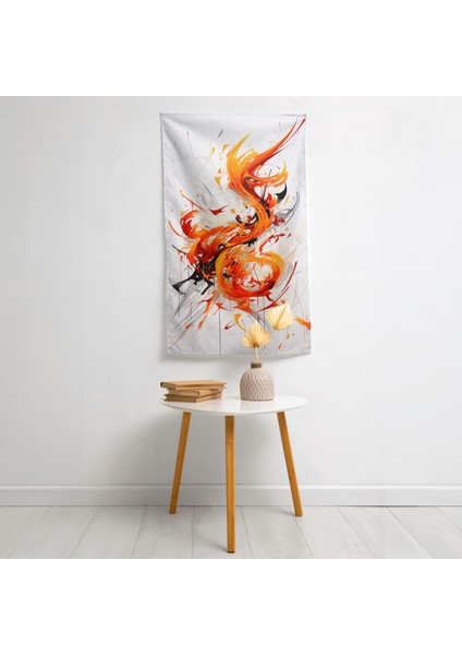 Dinamik Fırça Hareketleri Duvar Örtüsü - Pamuk Sırt, Polyester Ön - Canlı Renkler ve fiyatları