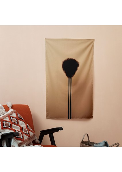Modern Afro Essentials Duvar Örtüsü - Canlı Renklerle Pamuk ve Polyester Kumaş Sanat