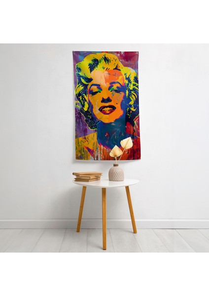 Modern Warhol'dan Esinlenen Duvar Örtüsü - Canlı Renkler, Süblimasyon Baskı, Ranforce Kumaş