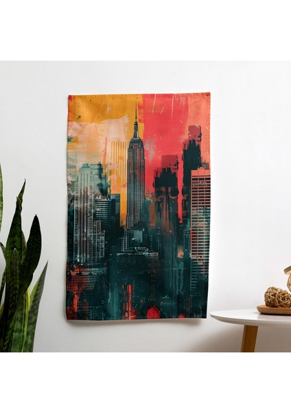 Rönesans Pop Art Duvar Örtüsü - Pamuk Sırt, Polyester Ön - Canlı Renkler, Süblimasyon