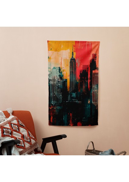 Rönesans Pop Art Duvar Örtüsü - Pamuk Sırt, Polyester Ön - Canlı Renkler, Süblimasyon
