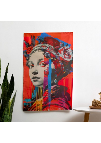 Rönesans Pop Art Klasisizm Duvar Örtüsü - Canlı Renkler Kumaş - Yatak Odası, Oturma Odası,
