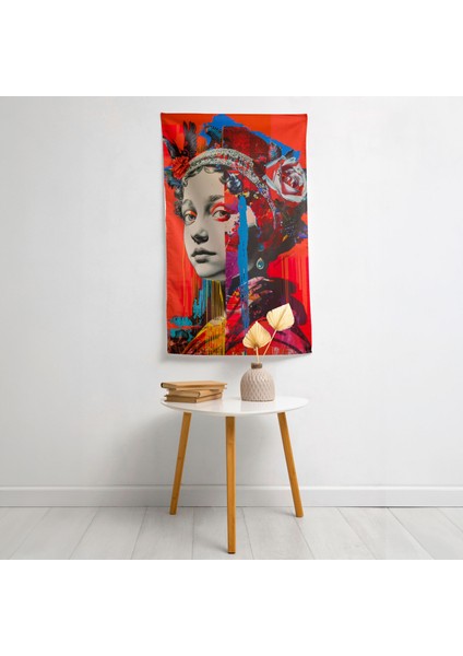Rönesans Pop Art Klasisizm Duvar Örtüsü - Canlı Renkler Kumaş - Yatak Odası, Oturma Odası,
