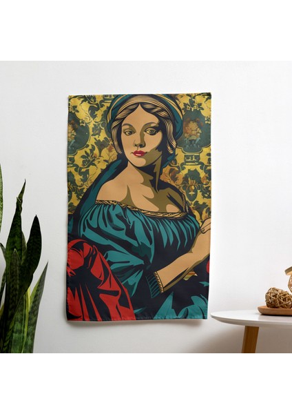 Klasik Pop Art Fusion Kumaş Duvar Örtüsü - Canlı Renkler, Hafif ve Şık - Yatak Odası, Oturma