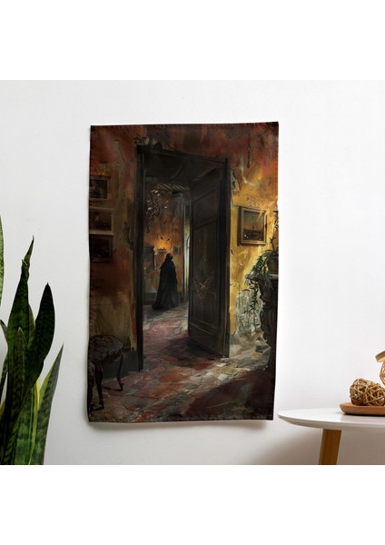 Modern Sanat Duvar Örtüsü - Pamuk Sırt, Polyester Ön - Ranforce Kumaş - Canlı Renkler