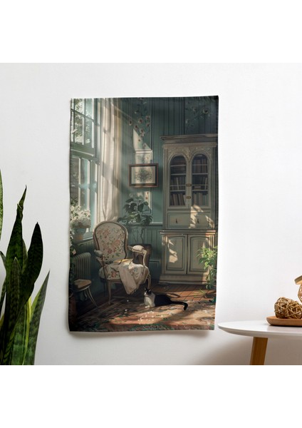 Modern Sanat Duvar Örtüsü - Pamuk Sırt, Polyester Ön - Ranforce Kumaş, Canlı Renkler