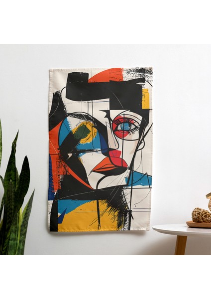 Dadaizm Yapısız Duvar Sanatı - Canlı Süblimasyon Baskı Kumaş Duvar Örtüsü