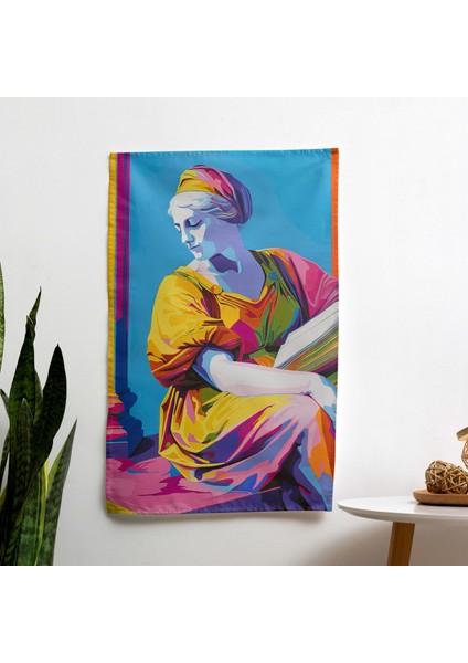 Rönesans Popart Duvar Örtüsü - Yatak Odası, Oturma Odası ve Yurt Dekoru Için Canlı Kumaş Sanatı