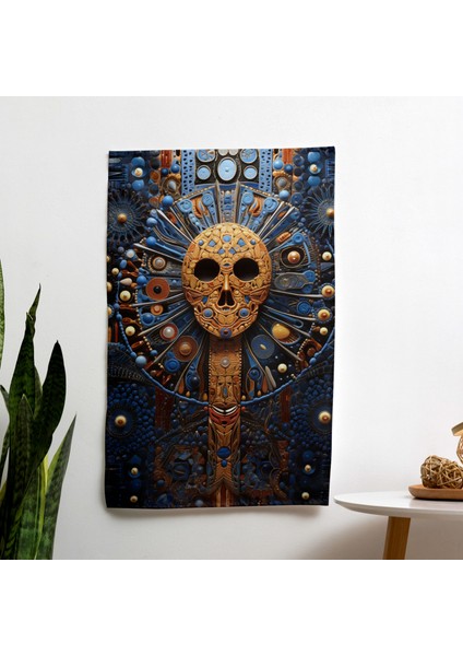 Dia De Los Muertos Duvar Örtüsü - Canlı Süblimasyon Baskı, Pamuk Sırt - Yatak Odası,