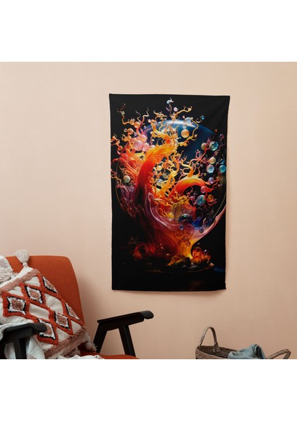 Dia De Los Muertos Duvar Örtüsü - Yatak Odası, Oturma Odası Veya Yurt Dekoru Için Canlı %100 modelleri