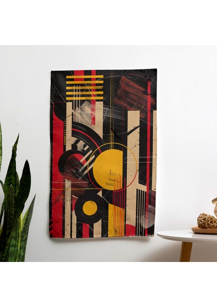 Art Deco Pop Art Duvar Örtüsü - Pamuk Sırt, Polyester Ön - Canlı Renkler - Süblimasyon