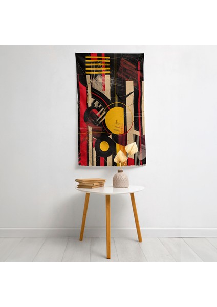 Art Deco Pop Art Duvar Örtüsü - Pamuk Sırt, Polyester Ön - Canlı Renkler - Süblimasyon