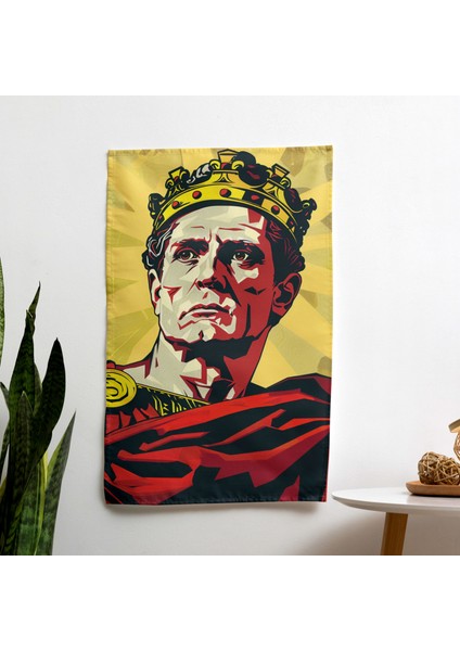 Klasik Pop Art Fusion Duvar Örtüsü - Pamuk Sırt, Polyester Ön - Canlı Renkler - Süblimasyon