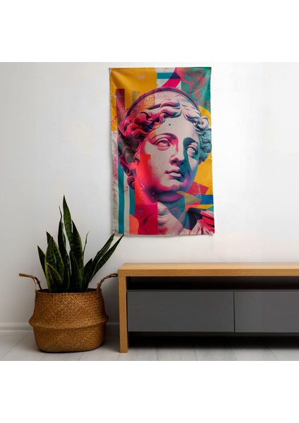Rönesans Pop Art Modern Duvar Örtüsü - Pamuk Sırt, Polyester Ön - Canlı Renkler, Süblimasyon