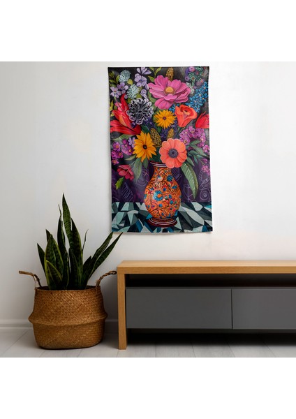 Klasisizm Pop Art Duvar Örtüsü - Pamuk Sırt, Polyester Ön - Canlı Renkler, Yatak Odası,