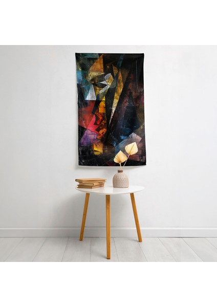 Soyut Kübizm Modern Sanat Duvar Örtüsü - Yatak Odası, Oturma Odası ve Yurt Dekoru Için Canlı