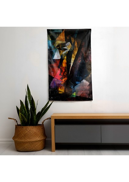 Soyut Kübizm Modern Sanat Duvar Örtüsü - Yatak Odası, Oturma Odası ve Yurt Dekoru Için Canlı
