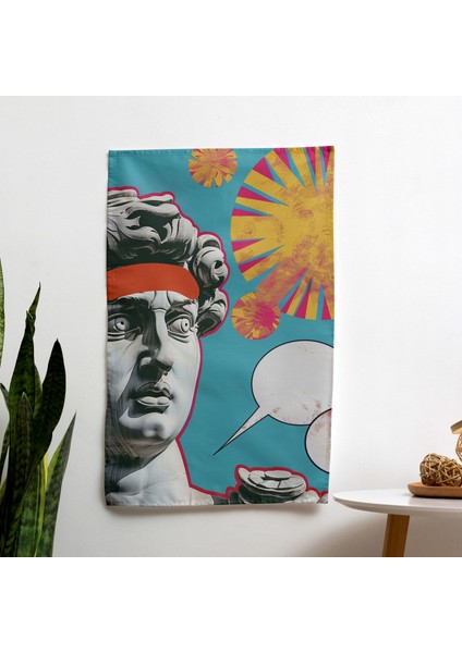 Klasisizm Pop Art Duvar Sanatı Örtü - Pamuk Sırt, Süblimasyon Baskı, Canlı Renkler -