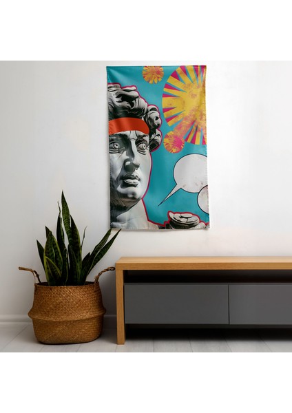 Klasisizm Pop Art Duvar Sanatı Örtü - Pamuk Sırt, Süblimasyon Baskı, Canlı Renkler -