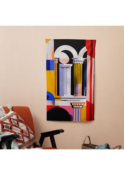 Pop Art Duvar Örtüsü - Canlı Süblimasyon Baskılı Sertifikalı Kumaş