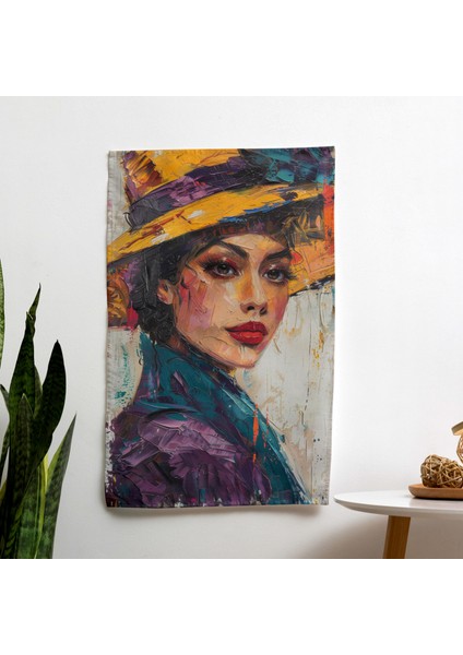 Klasisizm Pop Art Fusion Duvar Dekorasyonu - Pamuk Ranforce Kumaş Duvar Örtüsü