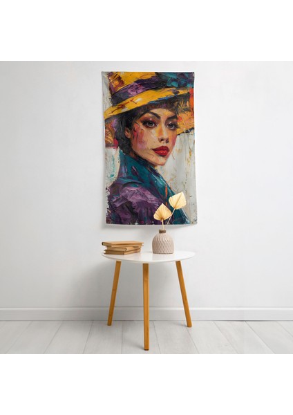 Klasisizm Pop Art Fusion Duvar Dekorasyonu - Pamuk Ranforce Kumaş Duvar Örtüsü