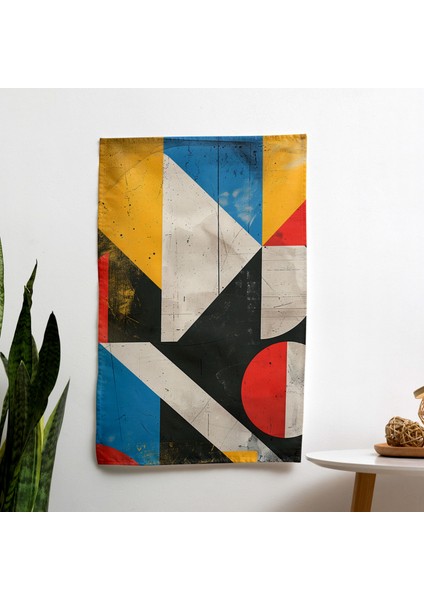 Popart Stil Duvar Örtüsü - Pamuk Sırt, Polyester Ön - Ranforce Kumaş, Canlı Renkler