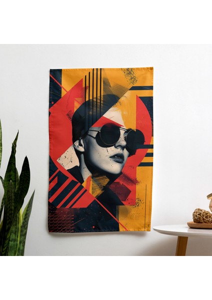 Popart Tarzı Duvar Dekorasyonu - Pamuklu Arka ve Polyester Ön Taraflı Canlı Süblimasyon