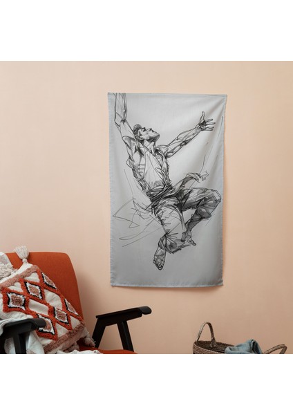 Etkileyici Maniyerizm Duvar Örtüsü - Pamuk Sırt, Polyester Ön - Canlı Renkler, Süblimasyon