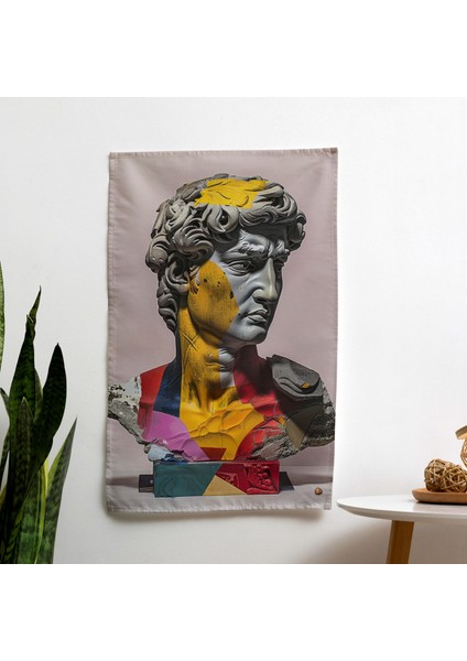 Rönesans Twist Duvar Sanatı - Canlı Renkler ve Süblimasyon Baskı ile Klasisizm+Popart Kumaş