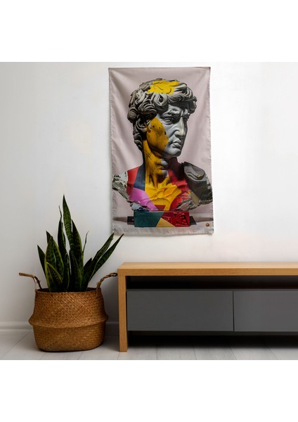 Rönesans Twist Duvar Sanatı - Canlı Renkler ve Süblimasyon Baskı ile Klasisizm+Popart Kumaş