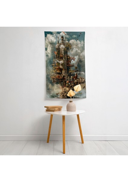 Whimsical Dreams Duvar Örtüsü - Pamuk Sırt, Polyester Ön, Ranforce Kumaş - Canlı Renkler