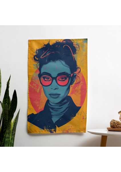 Popart Tarzı Duvar Dekorasyonu Kanvas Tablo - Canlı Pamuk Ranforce Kumaş Duvar Örtüsü