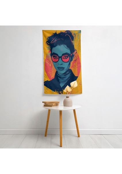 Popart Tarzı Duvar Dekorasyonu Kanvas Tablo - Canlı Pamuk Ranforce Kumaş Duvar Örtüsü modelleri