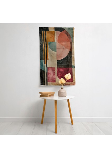 Süprematizm Modern Sanat Duvar Örtüsü - Pamuk Sırt, Polyester Ön - Canlı Renkler, Süblimasyon