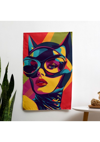 Popart Tarzı Duvar Örtü - Yatak Odası, Oturma Odası, Yurt Için Canlı Süblimasyon Baskı Kumaş