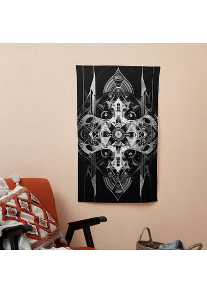 Süprematizm Simetri Duvar Örtüsü - Pamuk Sırt, Polyester Ön - Canlı Süblimasyon Baskı, modelleri