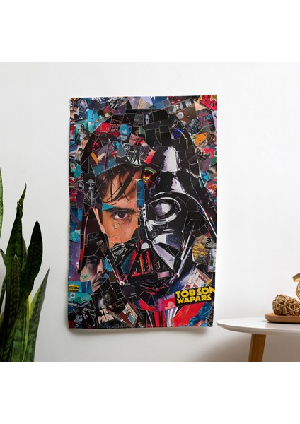 Popart Tarzı Kumaş Duvar Sanatı Örtü - Pamuk Sırt - Canlı Süblimasyon Baskı - Hafif Modern