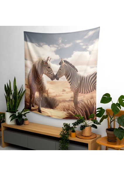 Sahra'da Dostluk Duvar Örtüsü - Canlı Renkler, Pamuk Sırt, Süblimasyon Baskı fiyatları