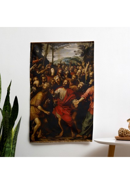 Rönesans Sanatı Duvar Dekorasyonu - Süblimasyon Baskı Kumaş Duvar Örtüsü