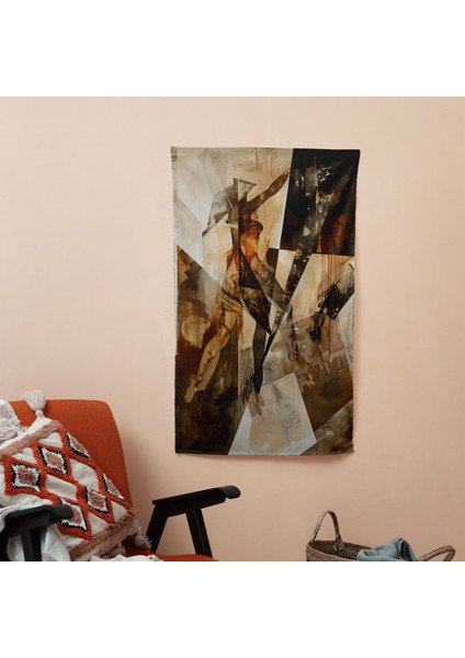 Modern Sanat Duvar Örtüsü - Pamuk Sırt, Polyester Ön - Canlı Renkler - Süblimasyon Baskı